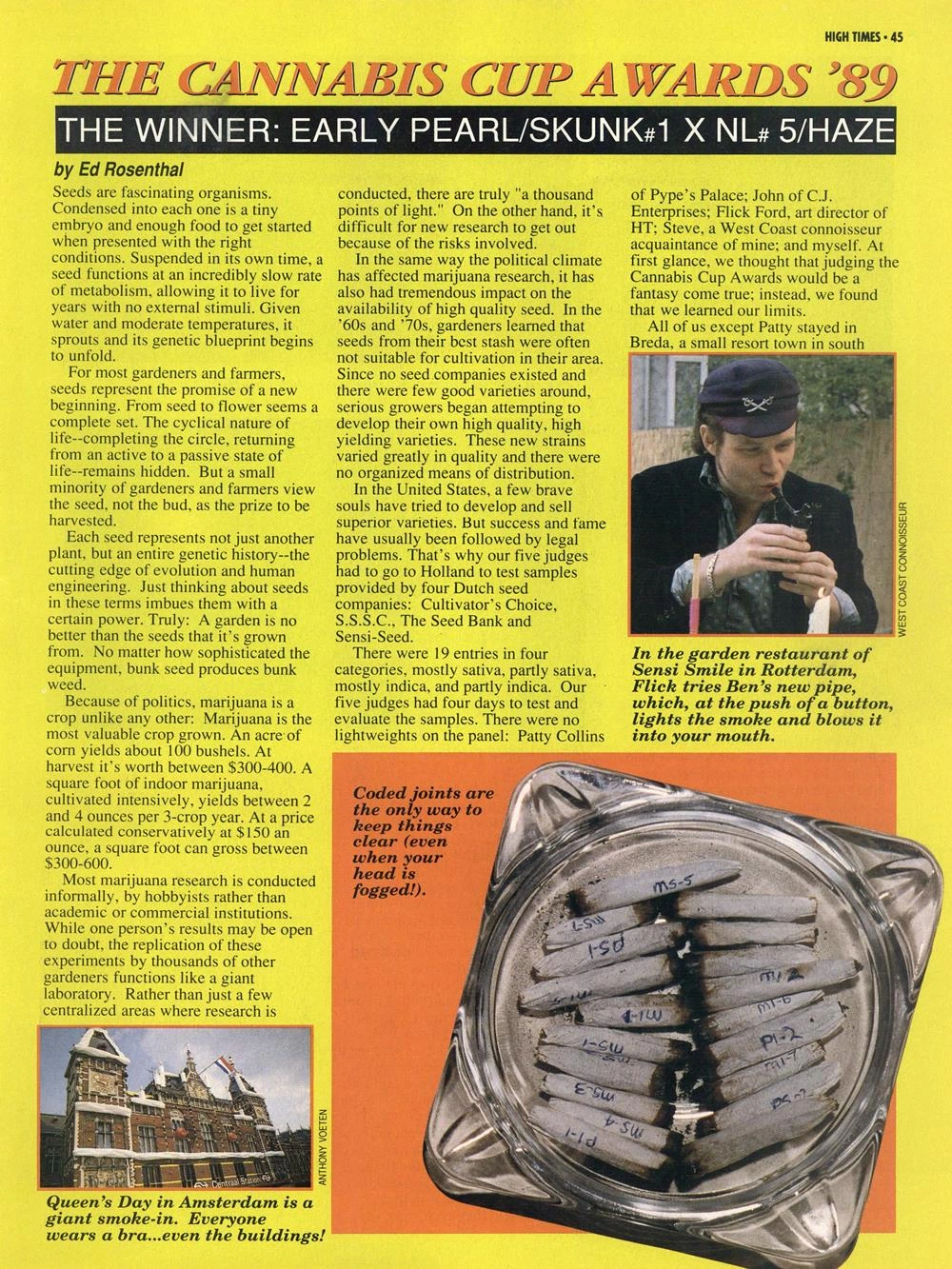 High Times / Cannabis Cup — Cobertura / resultados oficiales High Times Cannabis Cup 1989 · página 1